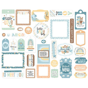 Scrapbooking  Echo Park Cardstock Ephemera 33/Pkg Frames & Tags, Our Baby Boy Ephemera