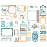 Scrapbooking  Echo Park Cardstock Ephemera 33/Pkg Frames & Tags, Our Baby Boy Ephemera