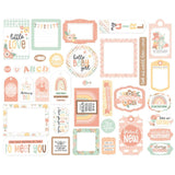 Scrapbooking  Echo Park Cardstock Ephemera 33/Pkg Frames & Tags, Our Baby Girl Ephemera