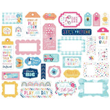 Scrapbooking  Echo Park Cardstock Ephemera 33/Pkg Frames & Tags, Play All Day Girl Ephemera