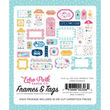 Scrapbooking  Echo Park Cardstock Ephemera 33/Pkg Frames & Tags, Play All Day Girl Ephemera