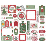 Scrapbooking  Echo Park Cardstock Ephemera 33/Pkg Frames & Tags, Santa Claus Lane Ephemera