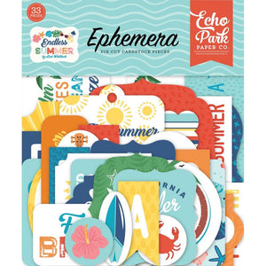 Scrapbooking  Echo Park Cardstock Ephemera 33/Pkg Icons, Endless Summer Ephemera