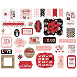 Scrapbooking  Echo Park Cardstock Ephemera 33/Pkg Icons, Hello Valentine Ephemera