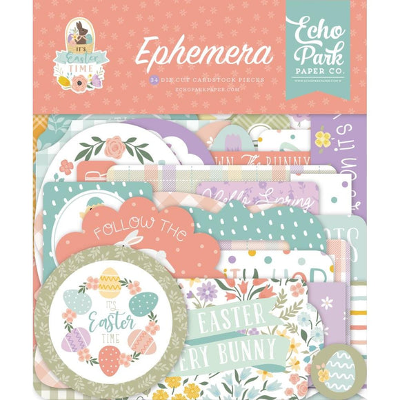 Scrapbooking  Echo Park Cardstock Ephemera 33/Pkg Icons, It's Easter Time Paper Pad