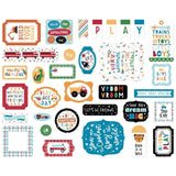 Scrapbooking  Echo Park Cardstock Ephemera 33/Pkg Icons, Play All Day Boy ephemera