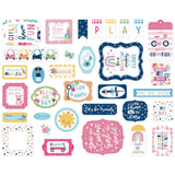 Scrapbooking  Echo Park Cardstock Ephemera 33/Pkg Icons, Play All Day Girl Ephemera