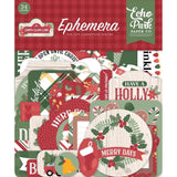 Scrapbooking  Echo Park Cardstock Ephemera 33/Pkg Icons, Santa Claus Lane Ephemera