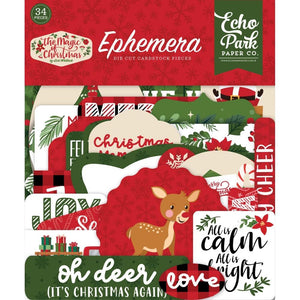 Scrapbooking  Echo Park Cardstock Ephemera 33/Pkg Icons, The Magic Of Christmas Ephemera