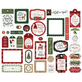 Scrapbooking  Echo Park Gnome For Christmas Cardstock Ephemera 33/Pkg Frames & Tags Ephemera