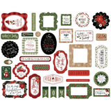 Scrapbooking  Echo Park Gnome For Christmas Cardstock Ephemera 34/Pkg Icons Ephemera