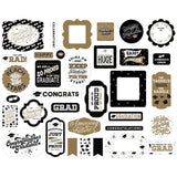 Scrapbooking  Echo Park Graduation Cardstock Ephemera 34/Pkg Ephemera
