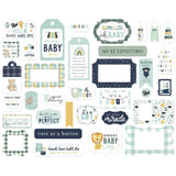 Scrapbooking  Echo Park It's A Boy Cardstock Ephemera 33/Pkg Frames & Tags Ephemera