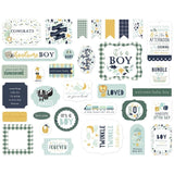 Scrapbooking  Echo Park It's A Boy Cardstock Ephemera 33/Pkg Icons Ephemera