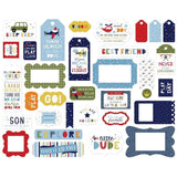 Scrapbooking  Echo Park Little Dreamer Boy Cardstock Ephemera 33/Pkg Frames & Tags Ephemera