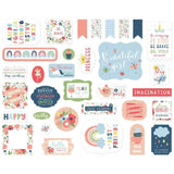 Scrapbooking  Echo Park Little Dreamer Girl Cardstock Ephemera 33/Pkg Icons Ephemera
