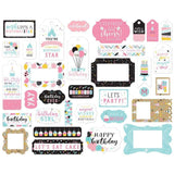 Scrapbooking  Echo Park Magical Birthday Girl Cardstock Ephemera Frames and Tags 33/Pkg Ephemera