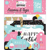 Scrapbooking  Echo Park Magical Birthday Girl Cardstock Ephemera Frames and Tags 33/Pkg Ephemera