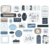 Scrapbooking  Echo Park Winter Cardstock Ephemera 33/Pkg Icons Ephemera