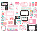 Scrapbooking  It's Your Birthday Girl Cardstock Ephemera 33/Pkg, Frames & Tags Ephemera