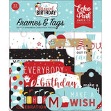 Scrapbooking  Magical Birthday Boy Cardstock Ephemera 33/Pkg Frames & Tags Ephemera