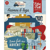 Scrapbooking  Scenic Route Cardstock Ephemera Frames & Tags 33/Pkg Ephemera