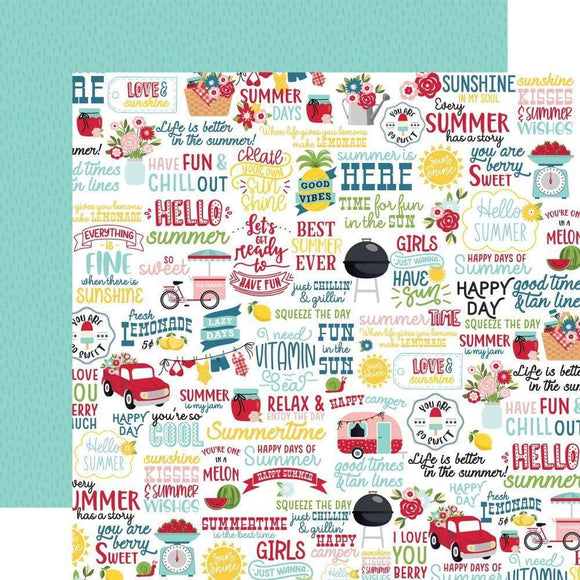 Scrapbooking  A Slice Of Summer Double-Sided Cardstock 12