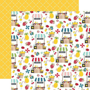 Scrapbooking  A Slice Of Summer Double-Sided Cardstock 12"X12" - Squeeze the Day Paper 12"x12"