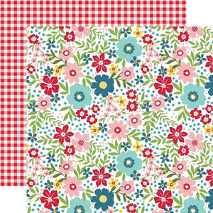 Scrapbooking  A Slice Of Summer Double-Sided Cardstock 12"X12" - Summer Floral Paper 12"x12"