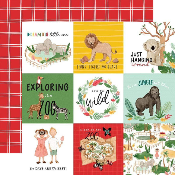 Scrapbooking  Animal Kingdom Double-Sided Cardstock 12