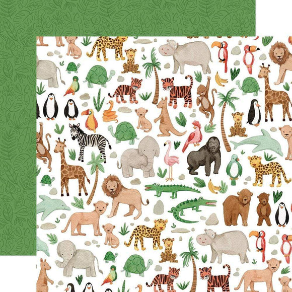 Scrapbooking  Animal Kingdom Double-Sided Cardstock 12