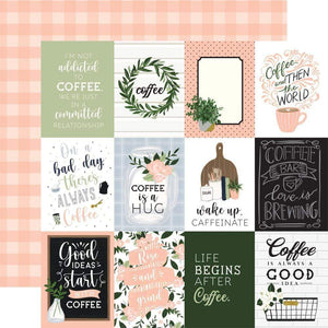 Scrapbooking  Coffee & Friends Double-Sided Cardstock 12"X12" - 3'x4 Journaling Cards Paper 12"x12"