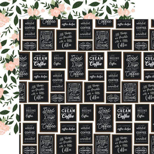 Scrapbooking  Coffee & Friends Double-Sided Cardstock 12"X12" -  Coffee Shop Wall Paper 12"x12"