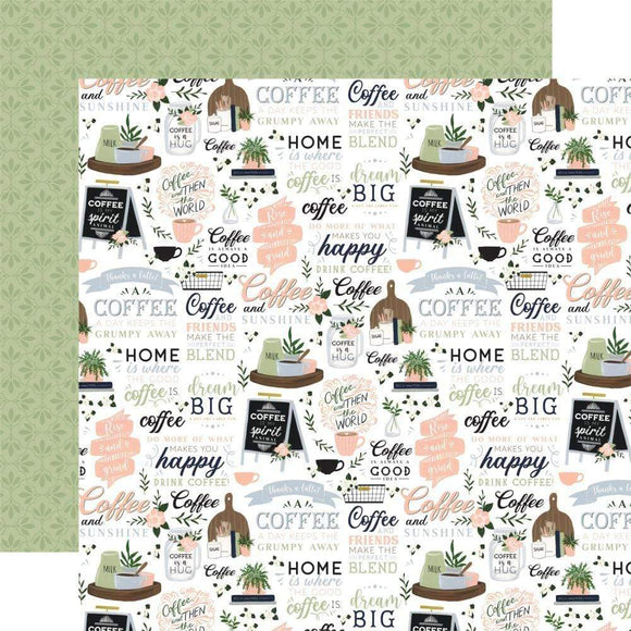 Scrapbooking  Coffee & Friends Double-Sided Cardstock 12