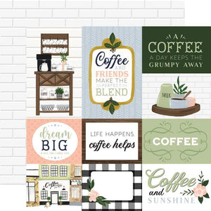 Scrapbooking  Coffee & Friends Double-Sided Cardstock 12"X12" -  Journaling Cards Paper 12"x12"
