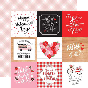 Scrapbooking  Cupid & Co. Double-Sided Cardstock 12"X12" - 4"x4" Journaling Cards Paper 12"x12"