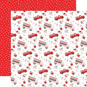 Scrapbooking  Cupid & Co. Double-Sided Cardstock 12"X12" - Flower Trucks Paper 12"x12"