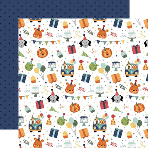 Scrapbooking  Echo Park A Birthday Wish Boy Double-Sided Cardstock 12"X12" - Lets Celebrate Paper 12"x12"