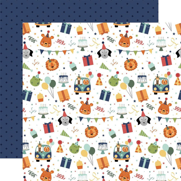 Scrapbooking  Echo Park A Birthday Wish Boy Double-Sided Cardstock 12
