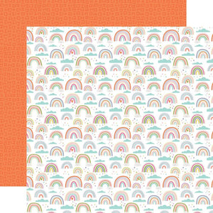 Scrapbooking  Echo Park All About A Girl Double-Sided Cardstock 12"X12" -Colorful Skies Paper 12"x12"