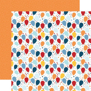 Scrapbooking  Echo Park Birthday Boy Double-Sided Cardstock 12"X12" -Balloon Bash Paper 12'x12