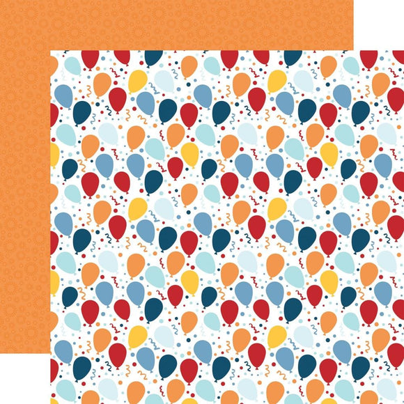 Scrapbooking  Echo Park Birthday Boy Double-Sided Cardstock 12