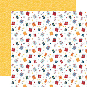 Scrapbooking  Echo Park Birthday Boy Double-Sided Cardstock 12"X12" - Piles of Presents Paper 12'x12