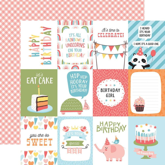 Scrapbooking  Echo Park Birthday Girl Double-Sided Cardstock 12