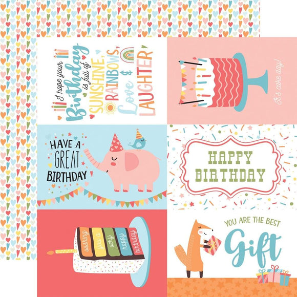 Scrapbooking  Echo Park Birthday Girl Double-Sided Cardstock 12