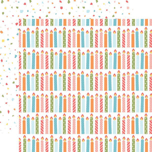 Scrapbooking  Echo Park Birthday Girl Double-Sided Cardstock 12"X12" - Cluster of Candles paper 12"x12"