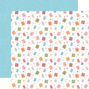 Scrapbooking  Echo Park Birthday Girl Double-Sided Cardstock 12"X12" - Gifts Galore paper 12"x12"
