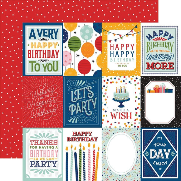 Scrapbooking  Echo Park Birthday Salutations Double-Sided Cardstock 12