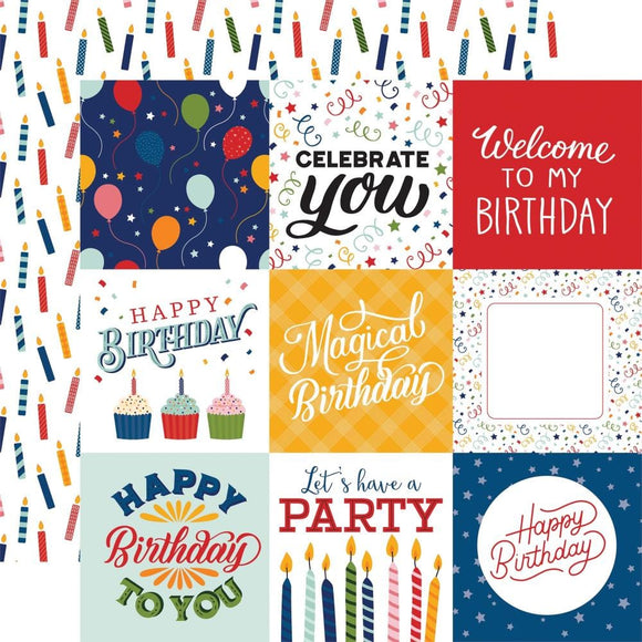 Scrapbooking  Echo Park Birthday Salutations Double-Sided Cardstock 12