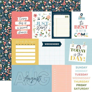 Scrapbooking  Echo Park Day In The Life Double-Sided Cardstock 12"X12" - August Paper 12"x12"